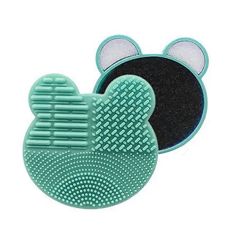 Silicone Makeup Brush Cleaner Folding Powder Puff Cleaning Bowl Eyeshadow Brushes Washing Soft Mat Beauty Tools Scrubber Box Pi-Mart