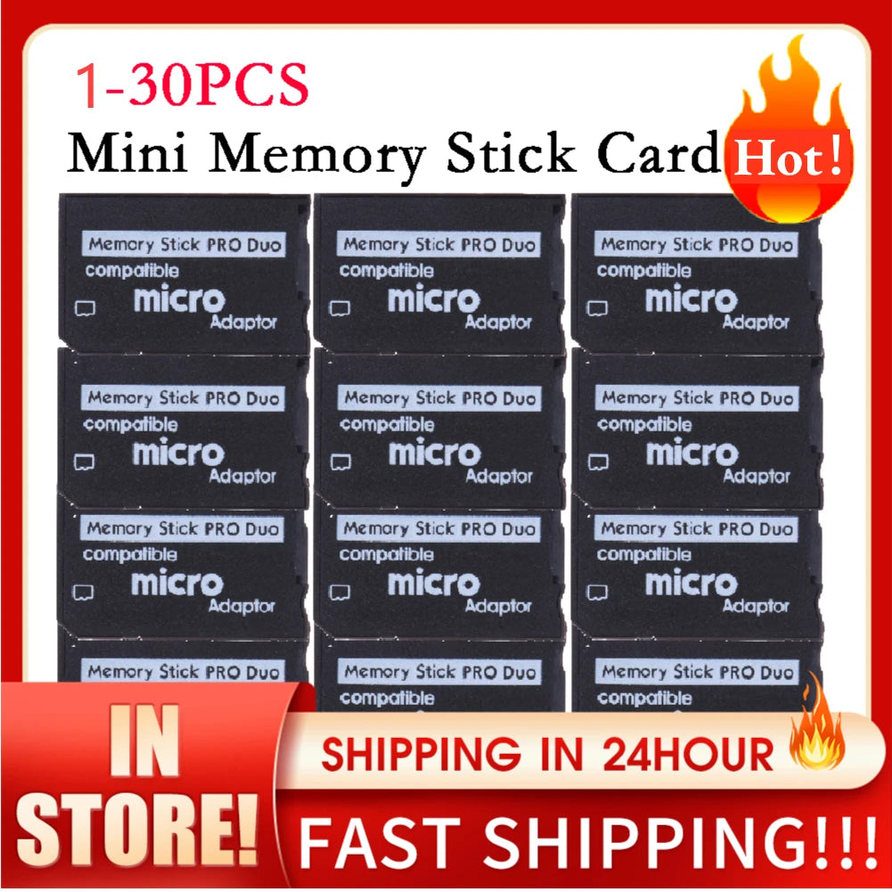1-30PCS Support Memory Card Adapter SD Card Card To Memory Stick Adapter For PSP SD Card Card 1MB-128GB Memory Stick Pro Pi-Mart