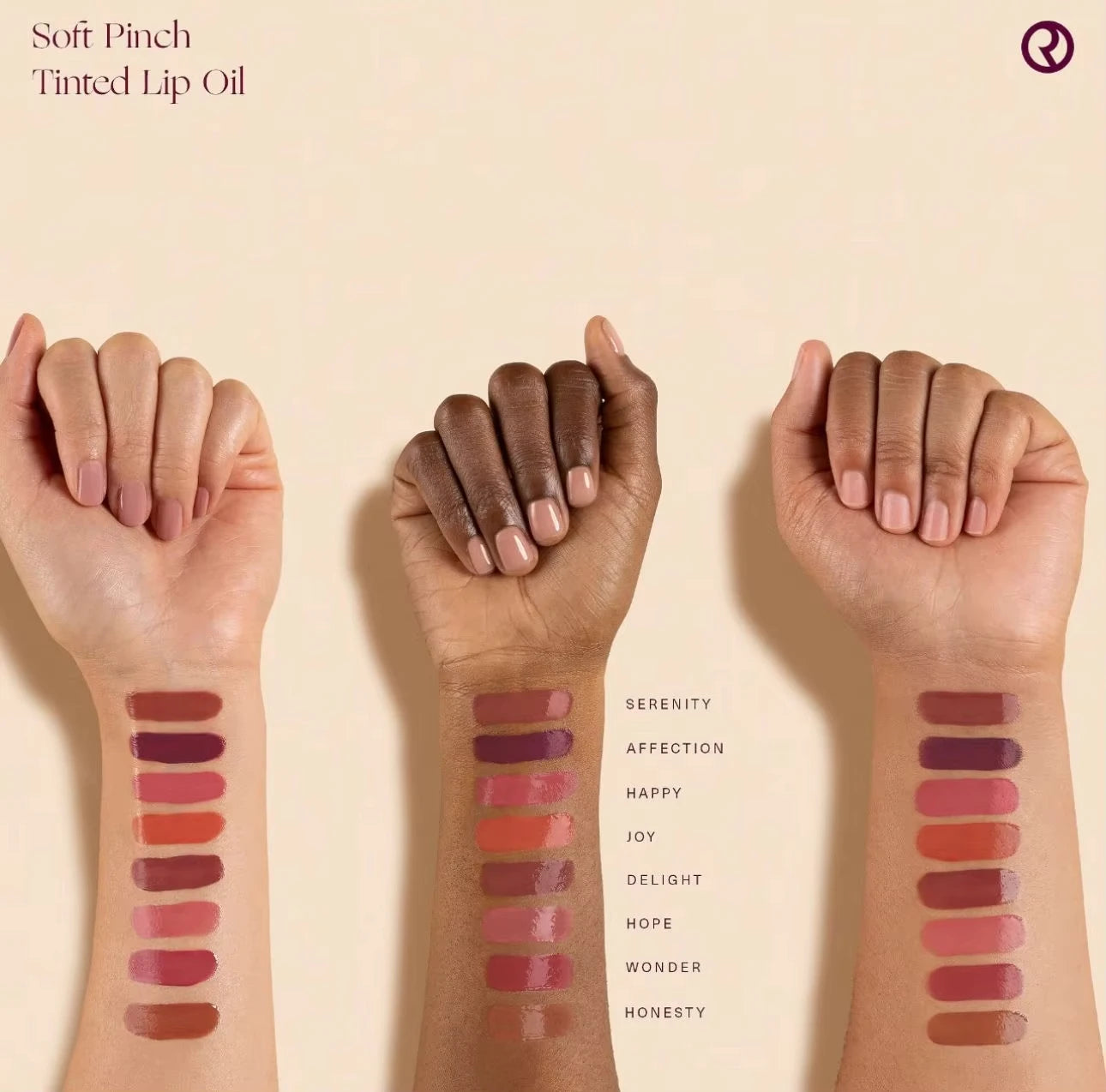 Rare Beauty Soft Pinch Tinted Lip Oil Stain Lip Gloss Delight Hope Happy Wonder Liquid Blush Makeup Cosmetics Face Eye Blusher Pi-Mart