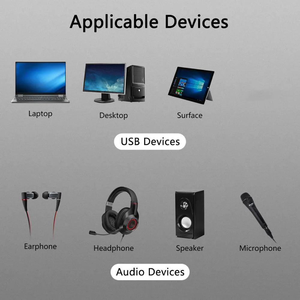 Mini External Usb To 3.5mm Mic Headphone Jack Stereo Headset 3d Sound Card Audio Adapter New Speaker Interface For Laptop Pi-Mart