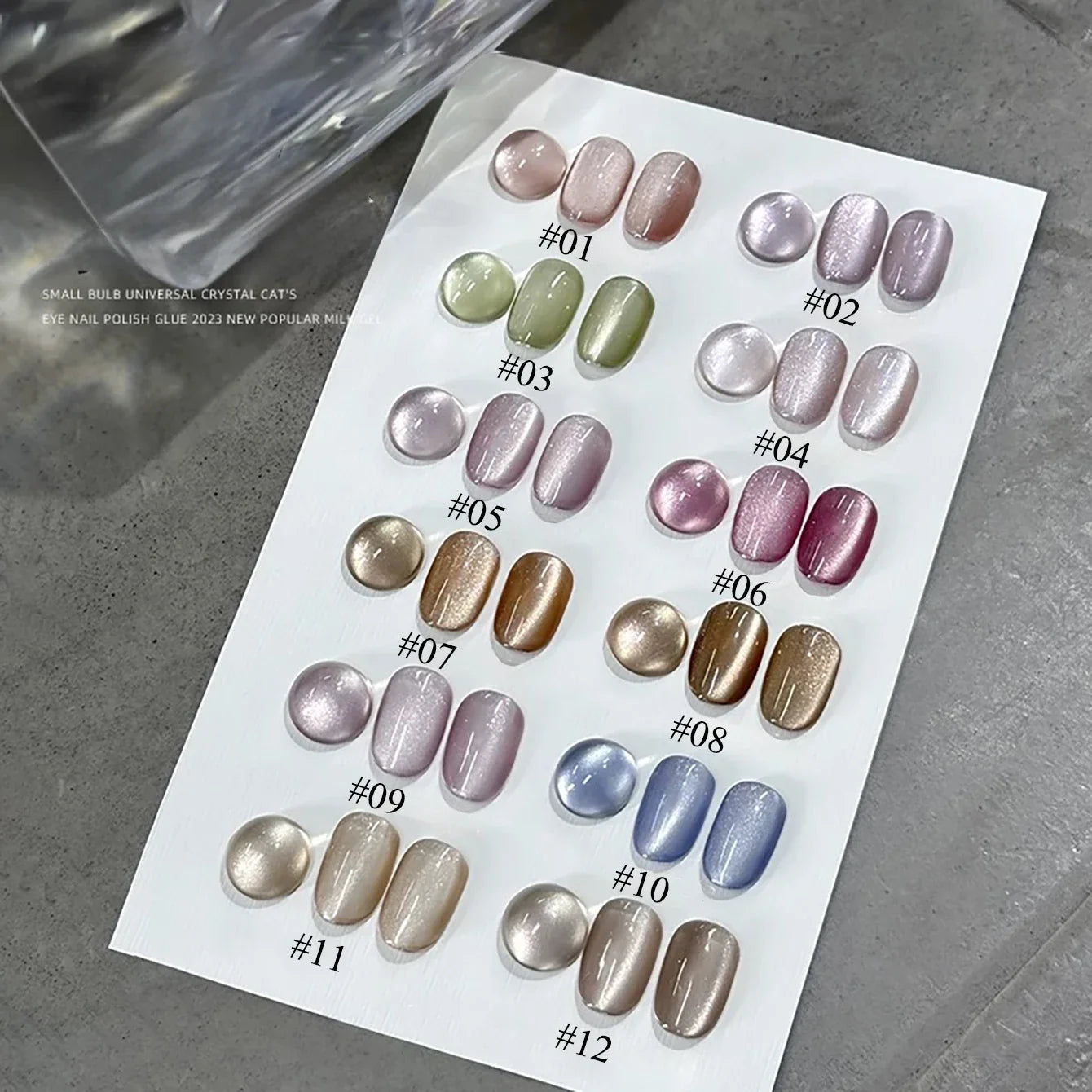 WS Black Glass Cat Magnetic Gel Nail Polish Punk Style Nail Art Manicure Varnis Semi Permanent Gel for Winter Nail Supplies Tri Light Beauty