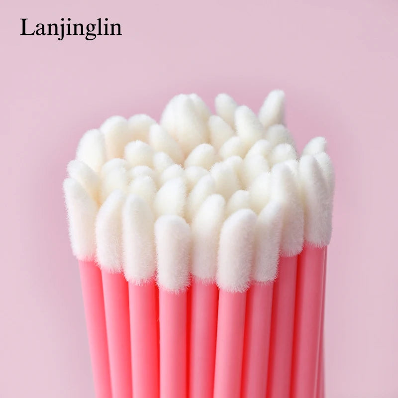 Lanjinglin 5/50 Pcs Lip Brush Reusable Makeup Brushes Lipstick Applicator Wands Eyelashes Extension Tool Beauty Accessories Pi-Mart