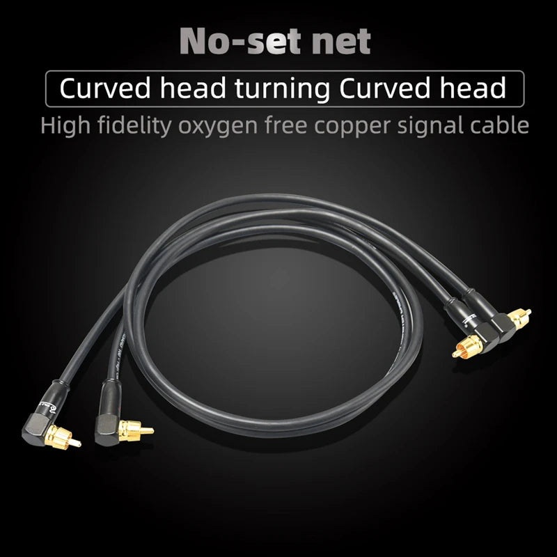 Hi-Fi Fine RCA Cable High Quality 4N OFC HIFI 2RCA-2RCA Male to Male Audio Cable Main Core Independent Shielding One Pair Pi-Mart