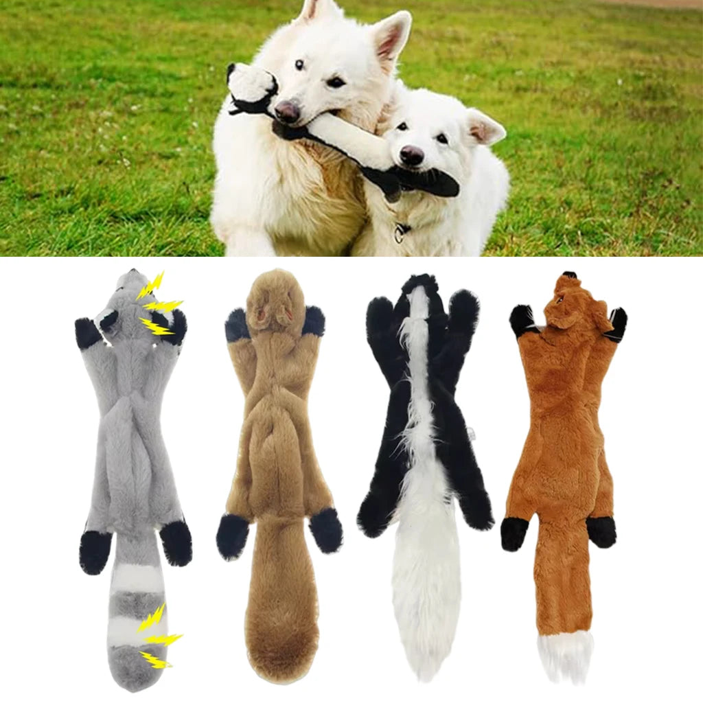 New 45cm Simulated Animal Holster No Stuffing with Squeakers Dog Chew Toy Durable Plush Crinkle Pet Squeak Toys Pet Supplies Pi-Mart