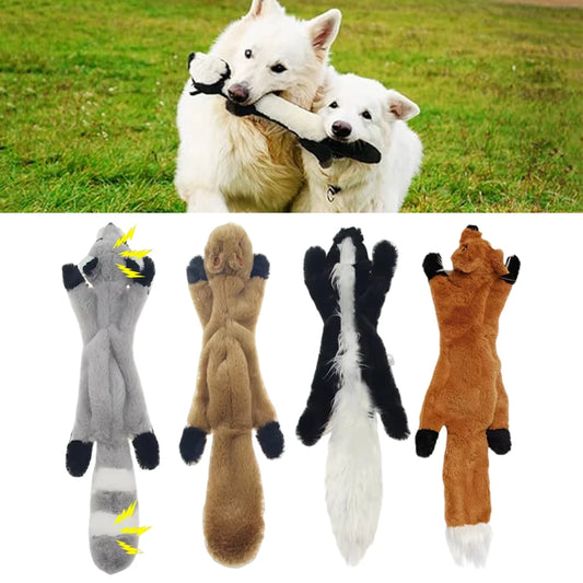 New 45cm Simulated Animal Holster No Stuffing with Squeakers Dog Chew Toy Durable Plush Crinkle Pet Squeak Toys Pet Supplies Pi-Mart