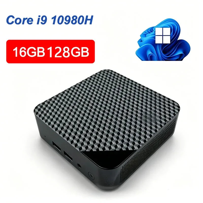 Compact Mini Gaming PC Intel i9 10980HK 16GB 32GB RAM 1TB 2TB SSD 4K HD Home Office Desktop Device Pi-Mart