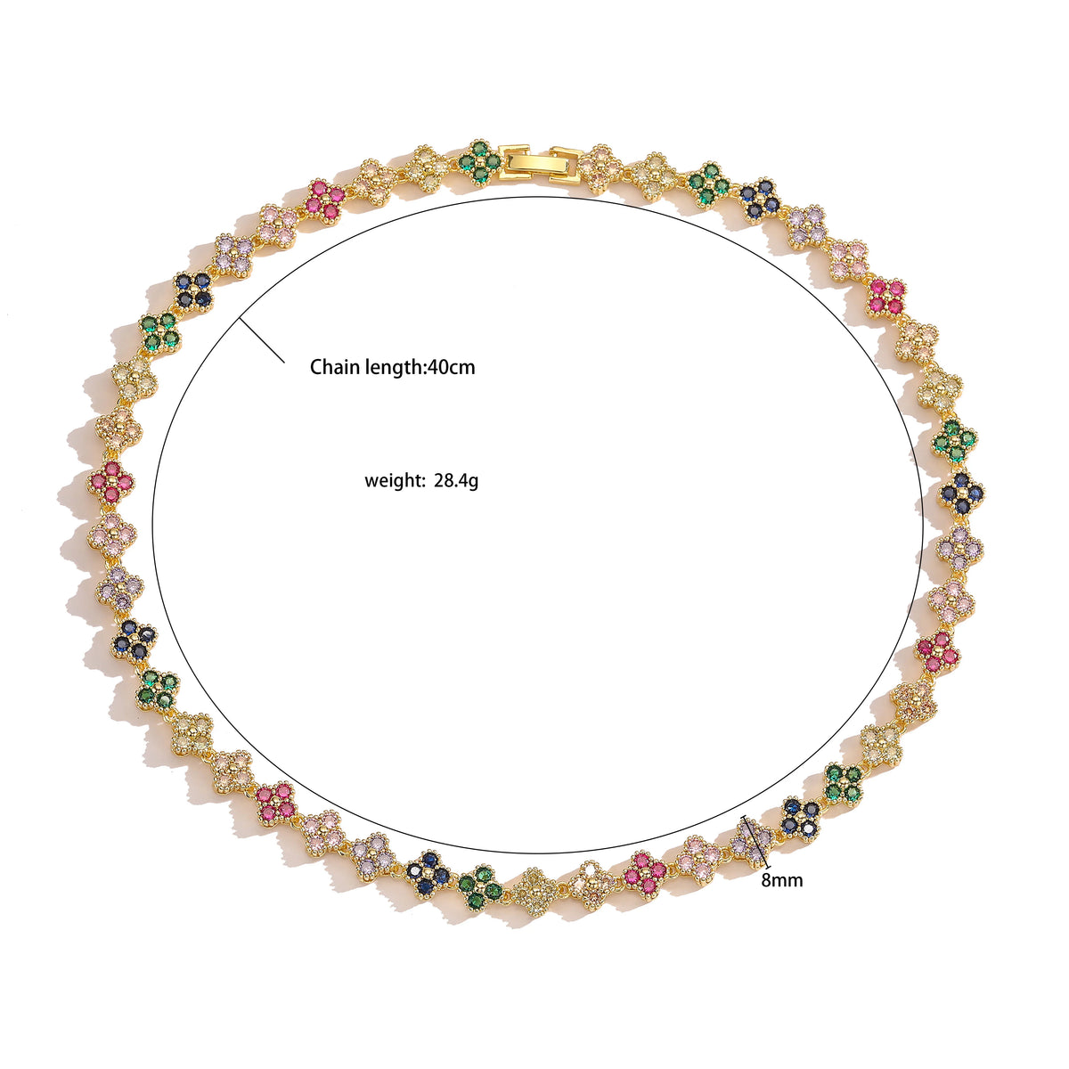 HECHENG,AAAAA Brass 18K gold-plated Flower Necklace Bracelet Jewelry Set ，for Christmas gift for women and best friend Pi-Mart