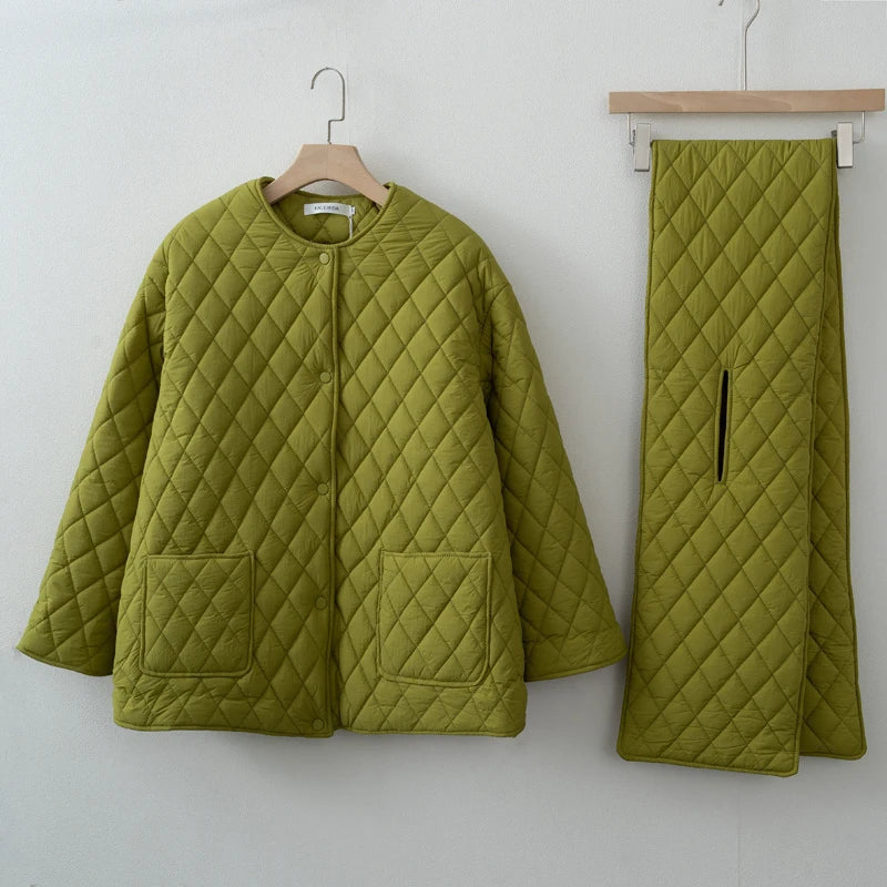 Women Autumn Winter Scarf Jacket Warm parka LadyShow.Store