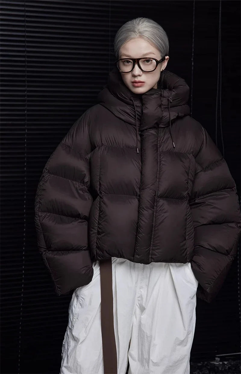 2026 Hot Sale Winter Parka Women Hooded Cotton Puffer Bread Jacket Zip Up Korean Casual Solid Thick Warm Outwears куртка женская LadyShow.Store