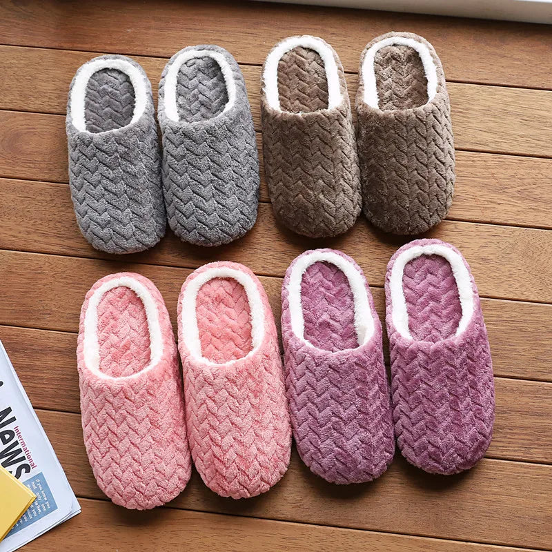 Unisex Fluffy Home Slippers Soft Lightweight Anti Slip Comfortable Indoor Slides for Autumn Winter LadyShow.Store