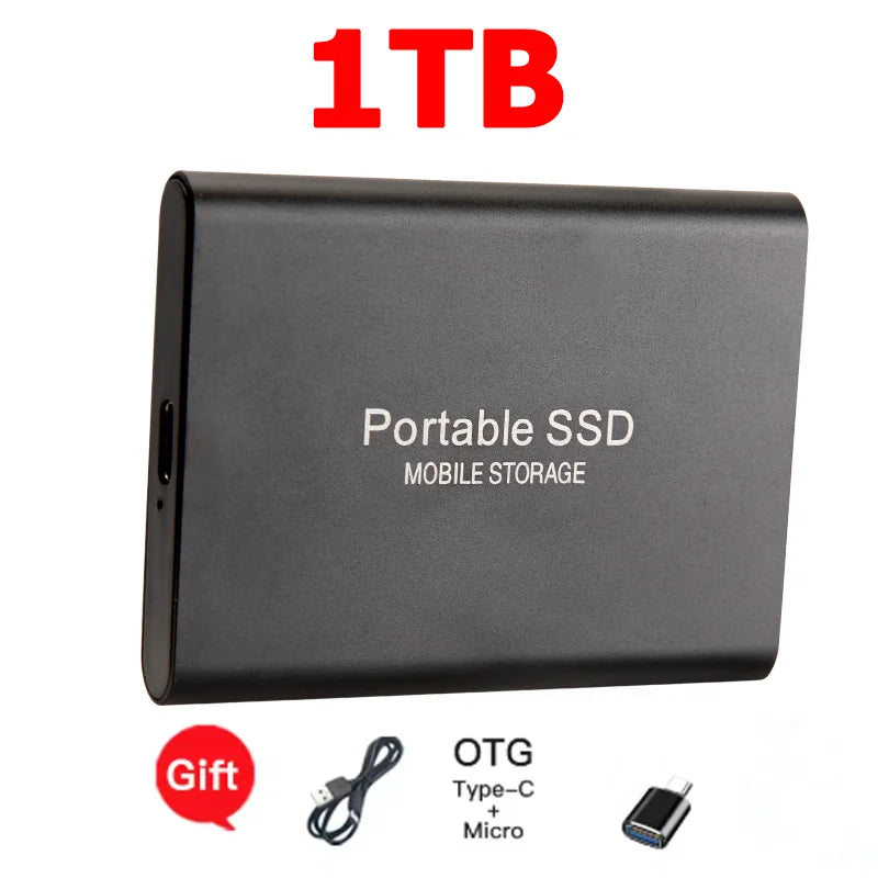 Reliable Slim Storage Device Portable External SSD 1TB 4TB 16TB 128TB High Speed for Notebook Laptop Computer Pi-Mart