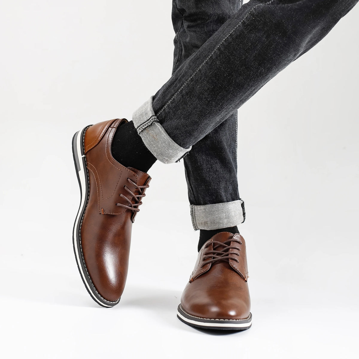 Leather loafer men fashion comfortable 2024 brand casual shoes men Pi-Mart