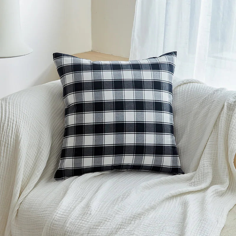 Classical Striped Cushion Cover 45x45cm Hawthorn Red Ivory Recycle Polyester Fabric Pillow Cover Indoor Outdoor Home Decoration Pi-Mart