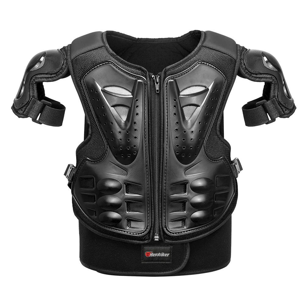Kid's Motorcycle Armor Vest Protection Motocross Body Armor Jacket Protective Armors Riding Kneepads Moto Full Armor Children LadyShow.Store