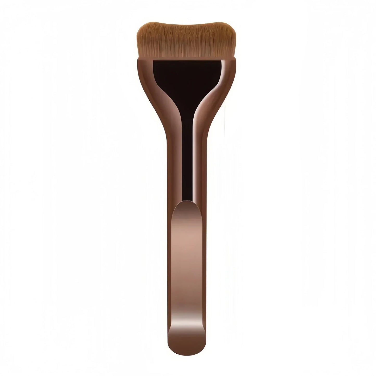 Professiona Makeup Brush, Curved Soft Bristle Foundation Brush for Even Application, Travel-Friendly Tri Light Beauty