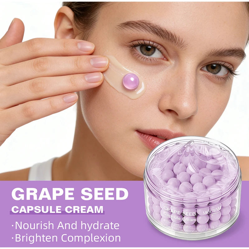 Korean Care Capsule Face Cream With Centella & Astaxanthin, Grape Seed Antioxidant Moisturizer, Soothing Barrier Care Skincare Pi-Mart