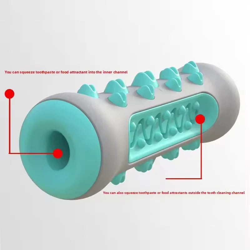 Dog Chew Bone Toy Molar Stick Teeth Cleaning Leak Food Design Self Play Interactive Pet Toy For All Breeds Dogs Relieve Boredom Pi-Mart