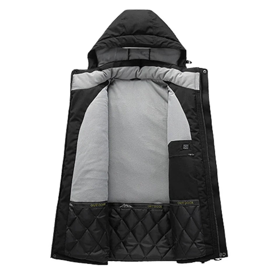 Heating Jackets Men Winter Warm Heated Windbreaker 8 Zones Electric Heated Coat Waterproof Coat Plus Size 5XL Outerwear Male Pi-Mart