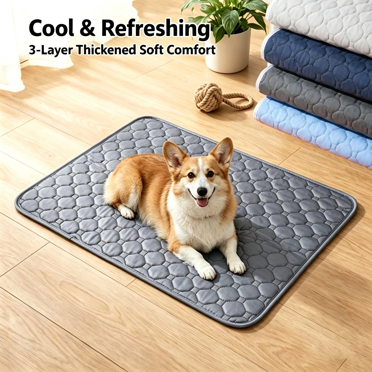 Dog Pee Reusable Pad Blanket Summer Cool Washable Puppy Training Absorbent Diaper Pet Bed Urine Mat Car Seat Cover Pet Supplies Pi-Mart