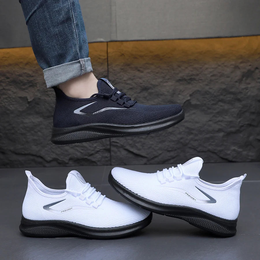 Men Comfort Knitted Loafer Sneakers 2026 New Arrival, Breathable Air Knit Upper Slip On Shoes Pi-Mart