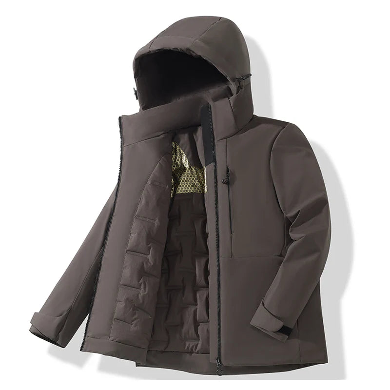 JNLN Unisex Waterproof Fleece Jackets Winter Windproof Thermal Windbreaker Men Women Hiking Camping Skiing Climbing Raincoat LadyShow.Store