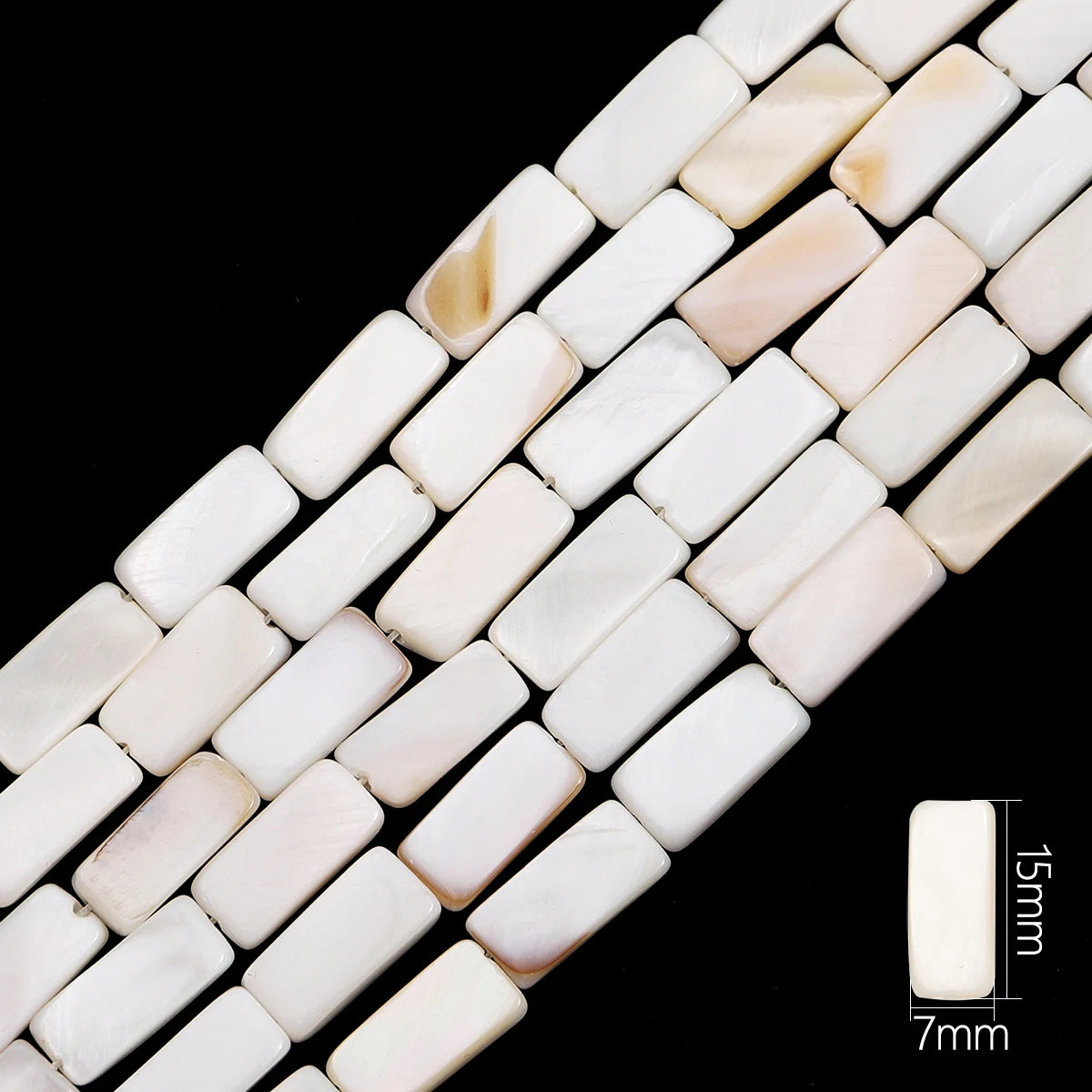 Natural Shell Beads Mother of Pearl Love Star Oval Round Flat Loose Spacer Beads for Jewelry Making DIY Charm Bracelet Necklace Pi-Mart