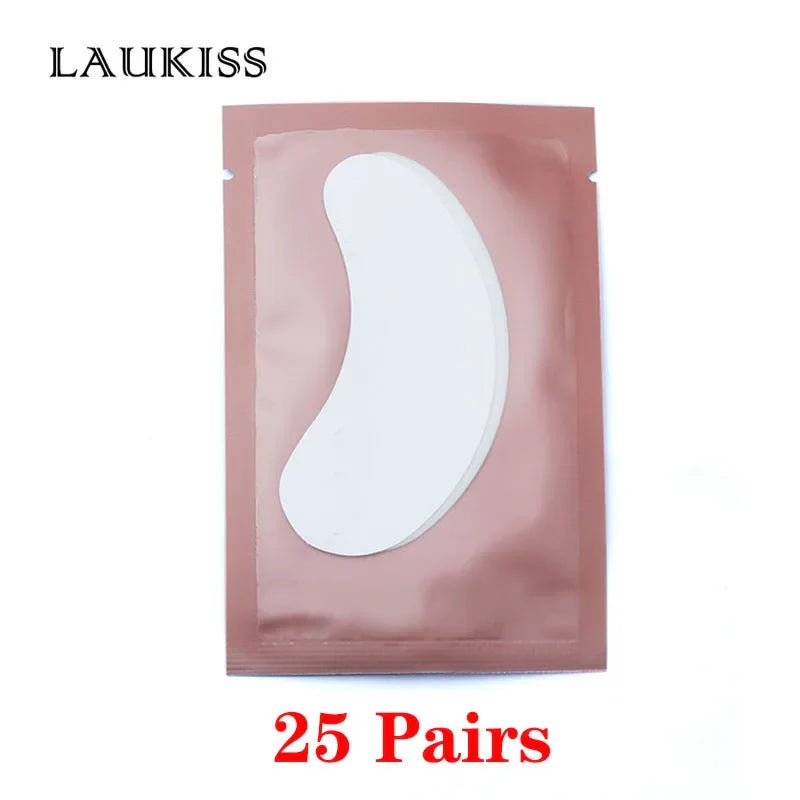 25/50/100Pairs Eye Patches Under Eyelash Pads for Building Paper Patches Lint Free Stickers for False Eyelashes LAUKISS LadyShow.Store