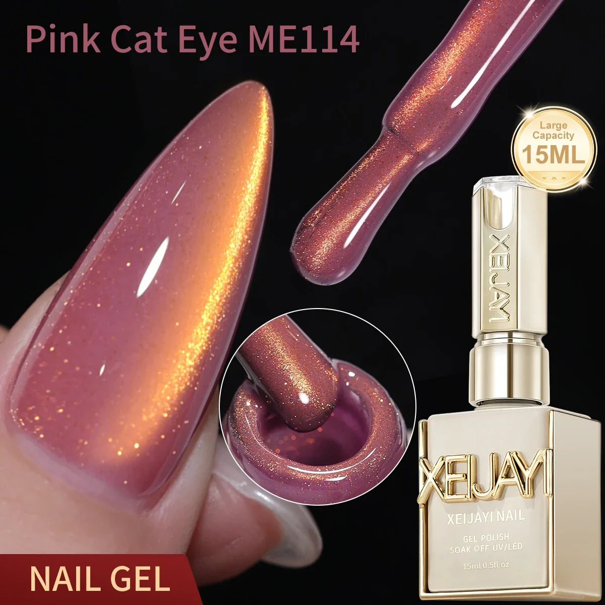 XEIJAYI 1pc 15ML Blue cat eye Nail Gel polish Semi Permanent Nail Art Soaking UV LED Nail Salon DIY Nail Salon Gel Tri Light Beauty