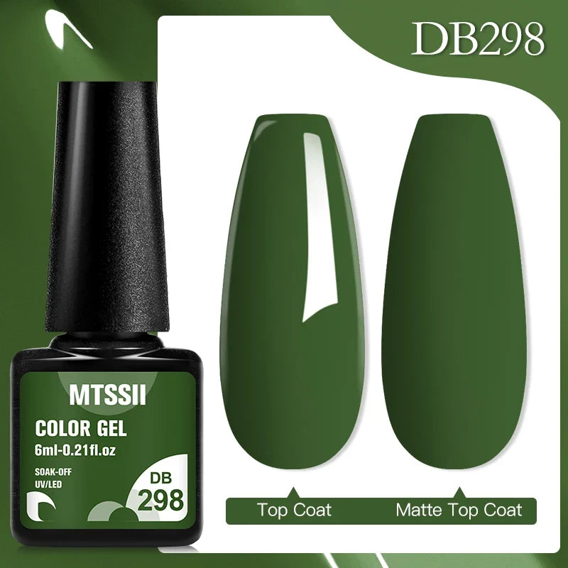 Mtssii 6ML Chocolate Color Gel Nail Polish Brown Semi Permanent UV Gel Autumn Winter Popular Soak Off Nail Art Gel Varnishes Tri Light Beauty