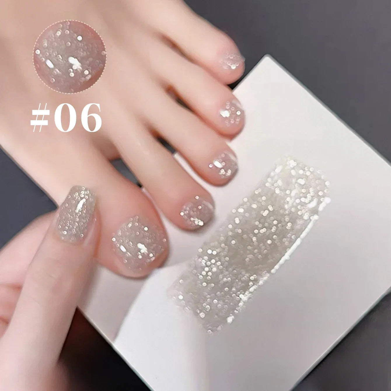 SHAKA 1-8pcs Popular Versatile Whitening Pink Green Blue Bling Gel Super Glitter Water Light Broken Diamond Gel Nail Polish Tri Light Beauty