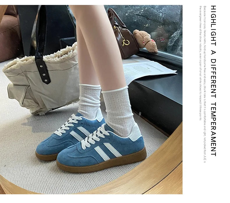 Autumn Women Casual Sports Shoes 2025 Comfortable Non Slip Outdoor Casual Shoes Soft Sole Retro Female Sneakers Zapatos Mujer Pi-Mart
