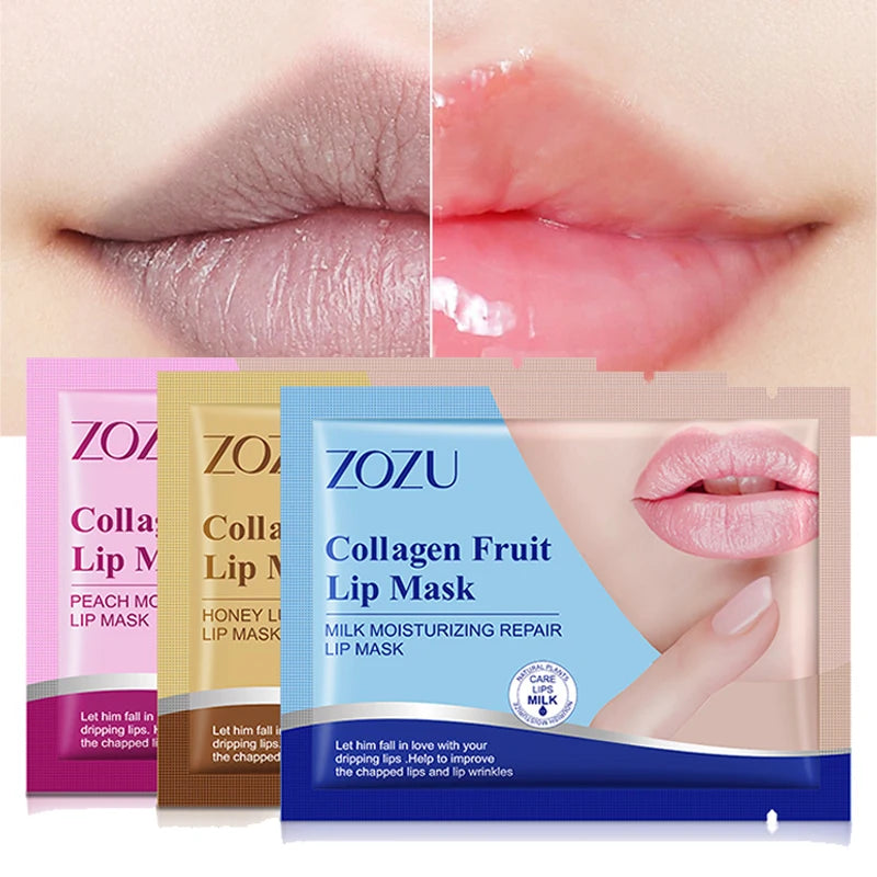 10pcs ZOZU Crystal Collagen Lip Mask Plump Lips Moisturizing Anti Wrinkles Nourishing Lip Patches Lips Plumper Skin Care Pi-Mart
