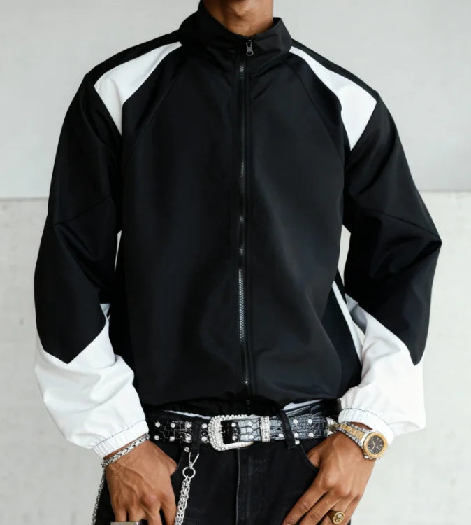 Men's Color-Blocked Jacket, lightweight, Casual, Travel, Windproof and Wear-Resistant, High-Quality Fabric, Boyfriend Gift LadyShow.Store