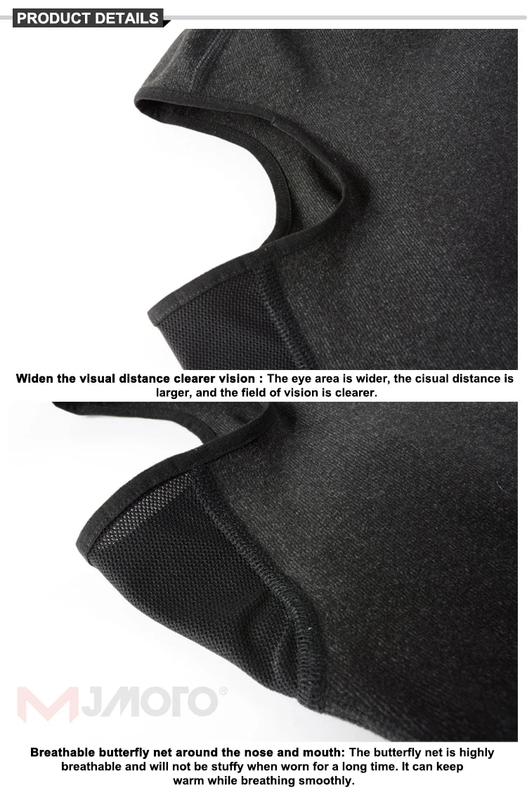 New Winter Motorcycle Mask Fleece Thermal Face Mask Keep Warm Motocross Riding Balaclava Motorbike Windproof Ski Mask Men Women Pi-Mart