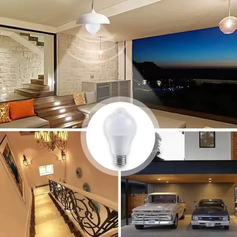 PIR Motion Sensor LED Light Bulb 220V 110V 12W 18W Smart Bulb Motion Activated ON/OFF Home Lights Lamp with Motion Sensor Pi-Mart