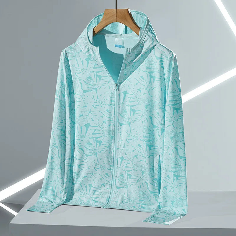 UPF45 UV Sun Protection Clothing Women's Zip Up thin Hoodie Long Sleeve Seatshirt Light Outdoor Fishing Running Hiking Jacket LadyShow.Store