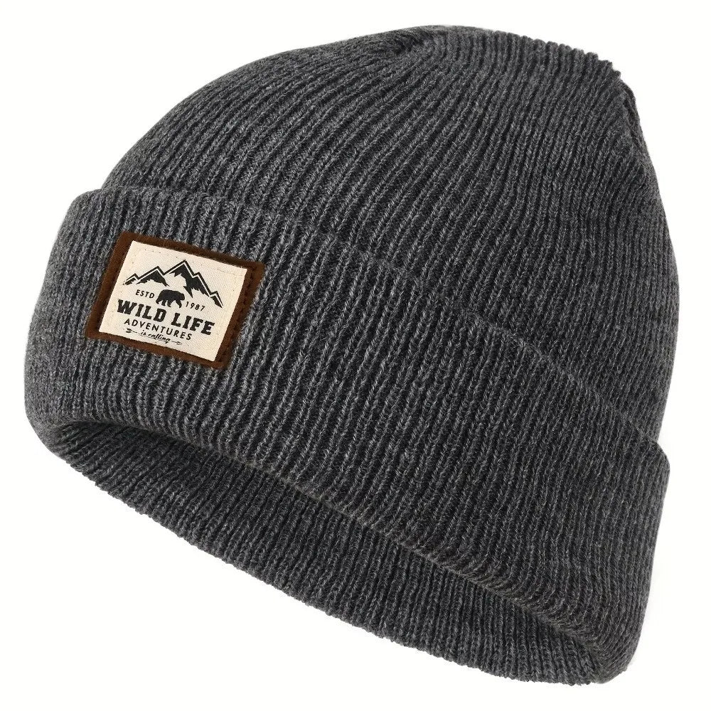 New Warm Outdoor Fleece Sports Hat Windproof Ear Protection Beanie Hats Knitted Thickened Winter Cap Men Women Pi-Mart