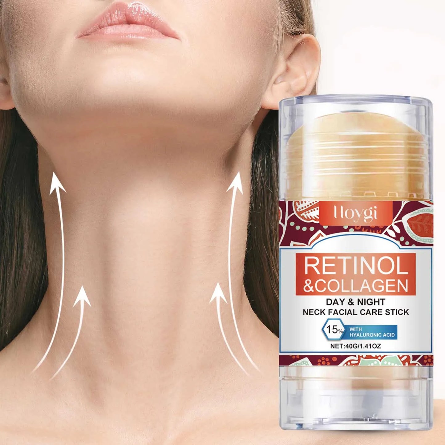 Retinol & Collagen Neck Cream - 40g | Firming, Moisturizing & Lifting | Hyaluronic Acid for All Skin Types Pi-Mart