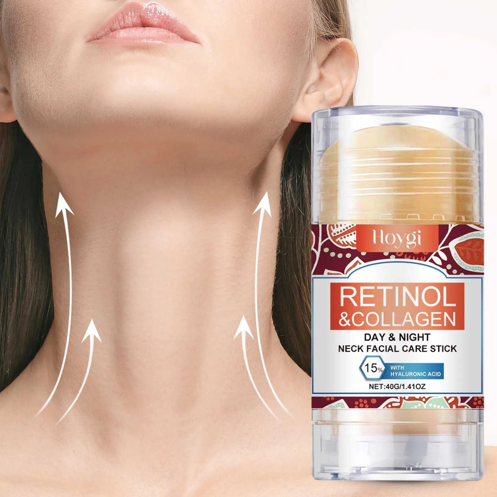 Retinol & Collagen Neck Cream - 40g | Firming, Moisturizing & Lifting | Hyaluronic Acid for All Skin Types Pi-Mart