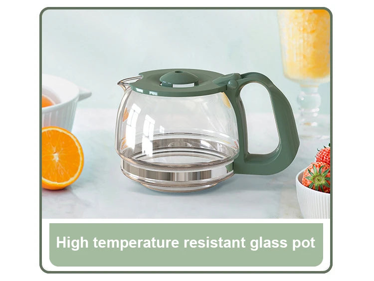 110V Automatic Electric Espresso Coffee Maker Cafe Drip American Latte Coffee Brewing Machine Household Mini Glass Boiler Teapot Pi-Mart