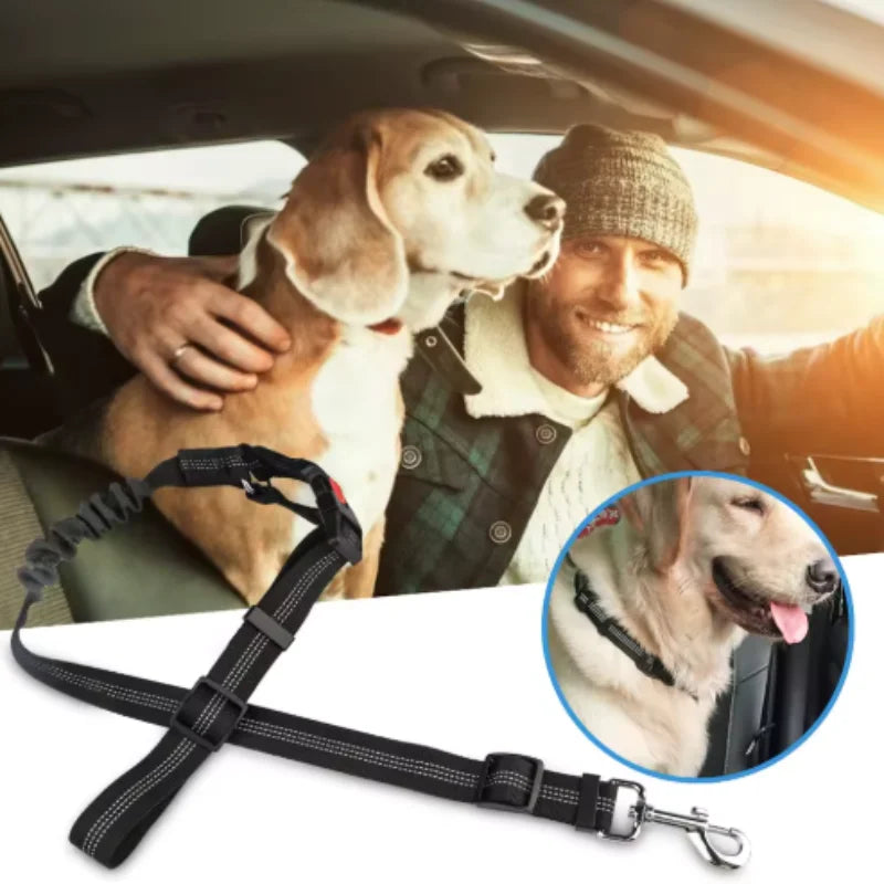 Reflective Pet Dog Car Seat Belt Puppy Collar Walking Travel Car Accessories Cat Leash Harness for Small Dogs Pet Car Supplies Pi-Mart