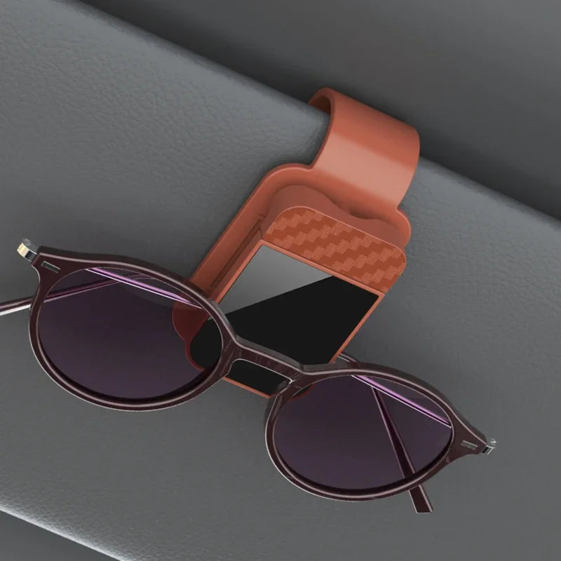 Car Sun Visor Sunglasses Clip Holder Stable Eyeglasses Hanger Card Ticket Organizer Interior Storage Clip Car Accessories Pi-Mart
