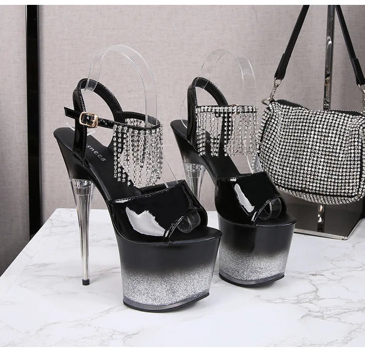 7Inch Runway Style Thin High Heels Europe And America Women Platform Sandals 2025 New Summer Night Club Shoes For Woman Big Size Pi-Mart