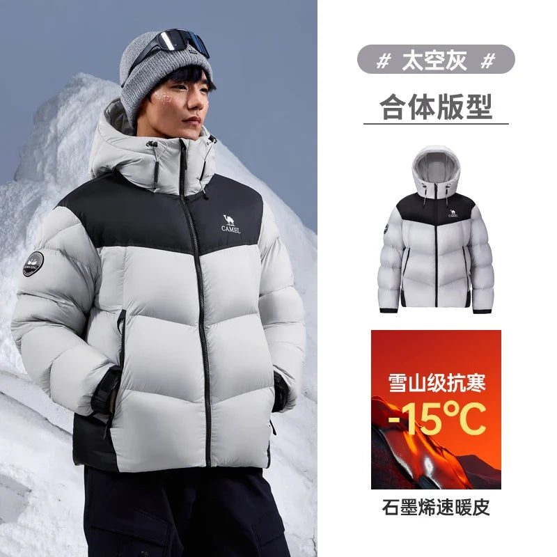 GOLDEN CAMEL Outdoor Down Jackets Unisex Women's Winter Coats High-loft Windproof Warm Duck Down Padding Puffer Jacket Camping LadyShow.Store
