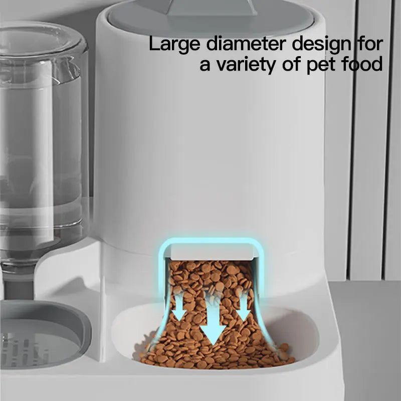 Automatic Gravity Cat Water Dispenser Feeder Spill-Proof Large Capacity One-Piece Design Pet Supplies Pi-Mart