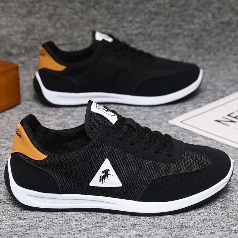 New 2026 Men's Casual Comfortable Breathable Sports Shoes Lightweight Anti-slip Wear-resistant Canvas Low-top round Toe Slip-On Pi-Mart
