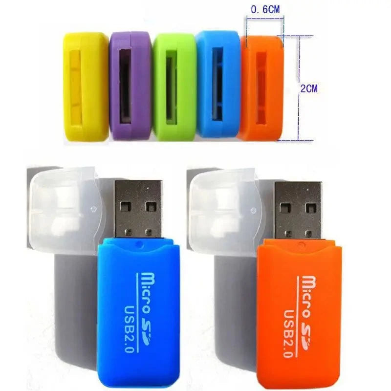 NNBILI USB micro-SD/TF Card Reader USB 2.0 Mini Mobile Phone Memory Card Reader High Speed USB Adapter For Laptop Computer Pi-Mart