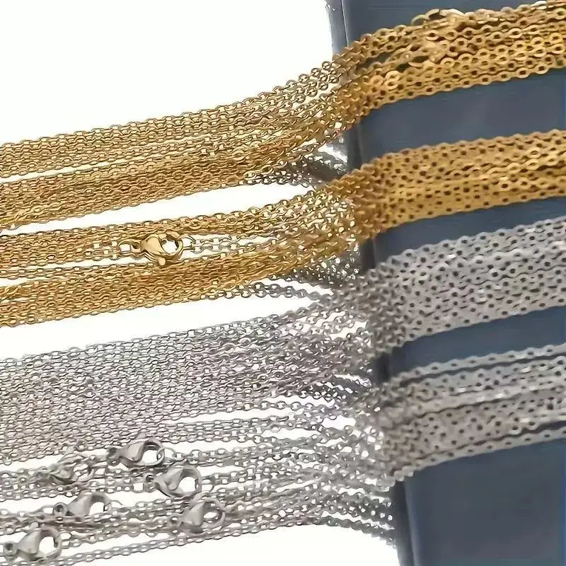1PCS45+5cm fashionable and simple loose O-shaped collarbone chain necklace, suitable for single or stacked wearing, can be DIY Pi-Mart
