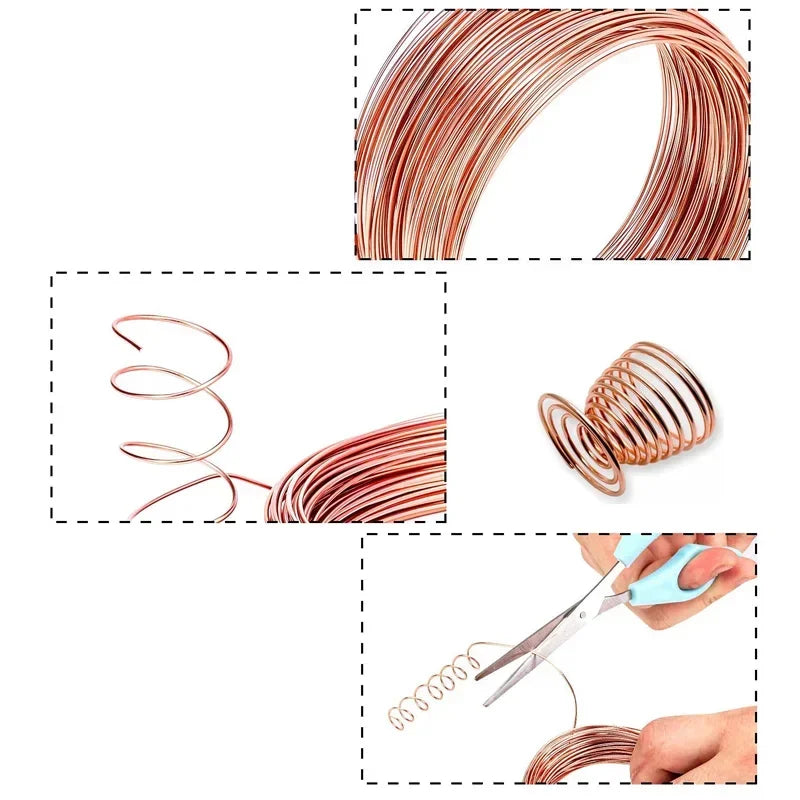1-10M Bare Copper Wire Copper Wire T2 Copper Coil Conductive Copper Wire,  Bare Line Diameter 0.1/0.15/0.2/0.3/0.4/0.5-5mm Pi-Mart