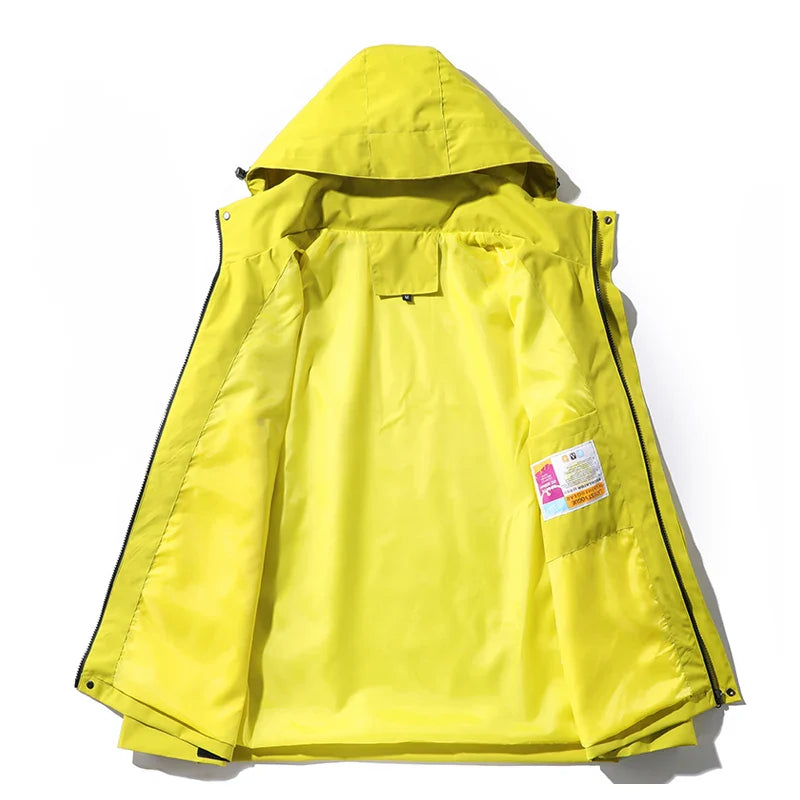JNLN Women's Men's Waterproof Jacket Climbing Hiking Camping Trekking Windbreaker Unisex Outdoor Windproof Rain Coat Antifouling LadyShow.Store